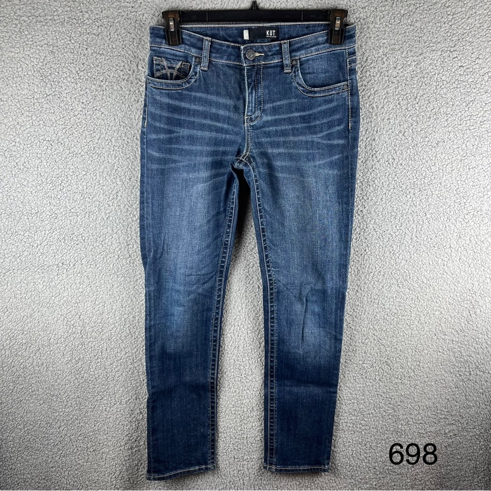 Kut‎ From The Kloth Women’s Straight Leg Medium Wash Cotton Jeans Size 4